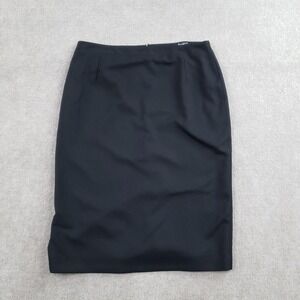 Margaret Howell Skirt Womens 46 Black Wool Pencil Made In Italy Lined Career